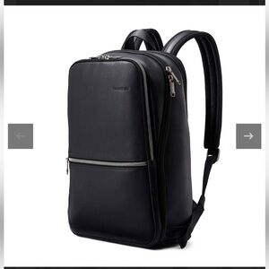 Samsonite Classic Leather Slim Backpack - Black